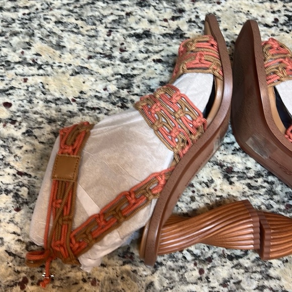 Sam Edelman Twisted Heel Macrame Sandals - Picture 7 of 13